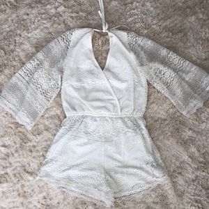 Small white lace romper
